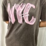 POSE & DAZE T-SHIRT OVERSIZED NYC GREY O/S