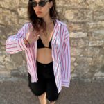 RED STRIPES SHIRT OVERSIZE